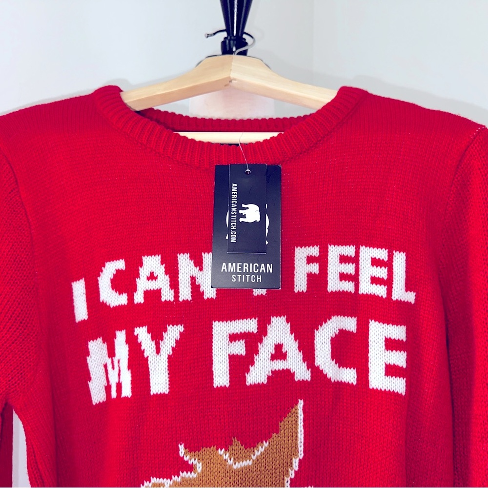 American Stitch Sweater I Can’t Feel My Face - Picture 4 of 5